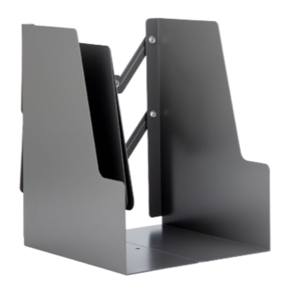 Soporte de Libros Ajustable de ABS -| DELI|  Estante Retráctil Creativo Blanco con Clip y Soporte, Ideal para Estudiantes, Material Duradero, Capacidad para Múltiples Libros, Accesorio de Lectura|Soporte de Libros Moderno|Acabado Blanco Elegante, Decoraciones para Estantes