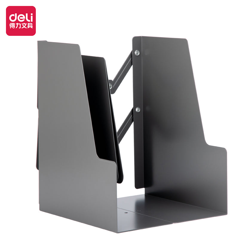 Soporte de Libros Ajustable de ABS -| DELI|  Estante Retráctil Creativo Blanco con Clip y Soporte, Ideal para Estudiantes, Material Duradero, Capacidad para Múltiples Libros, Accesorio de Lectura| Soporte de Libros Moderno| Acabado Blanco Elegante, Decoraciones para Estantes