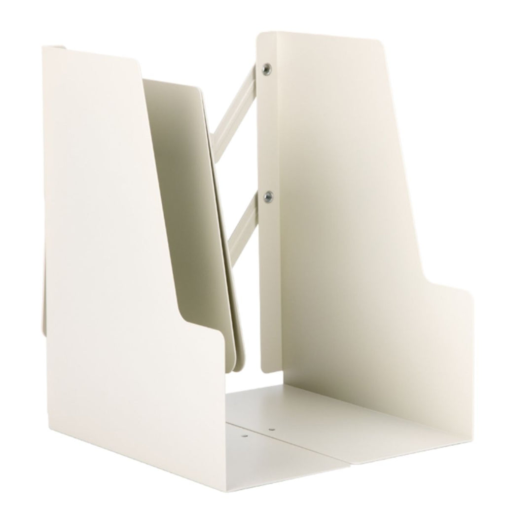 Soporte de Libros Ajustable de ABS -| DELI|  Estante Retráctil Creativo Blanco con Clip y Soporte, Ideal para Estudiantes, Material Duradero, Capacidad para Múltiples Libros, Accesorio de Lectura|Soporte de Libros Moderno|Acabado Blanco Elegante, Decoraciones para Estantes