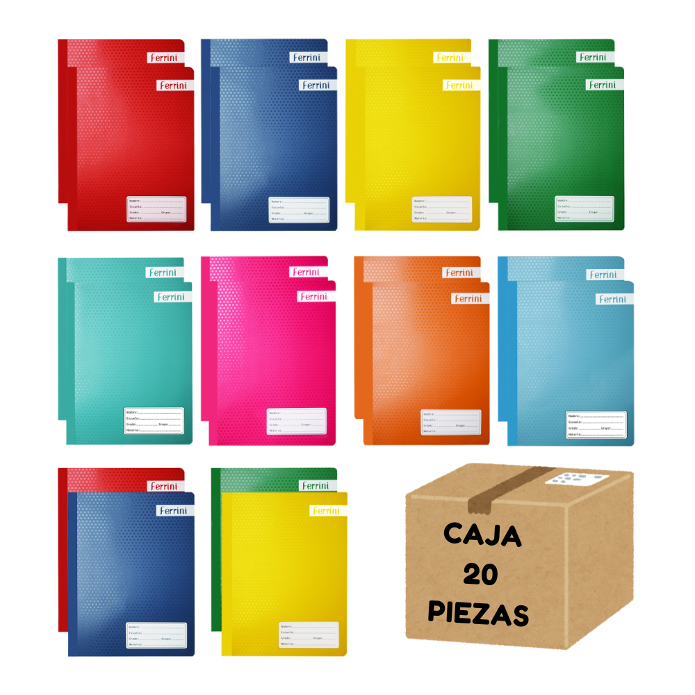 Caja 20 Piezas Cuaderno Cosido Profesional 100h Ferrini