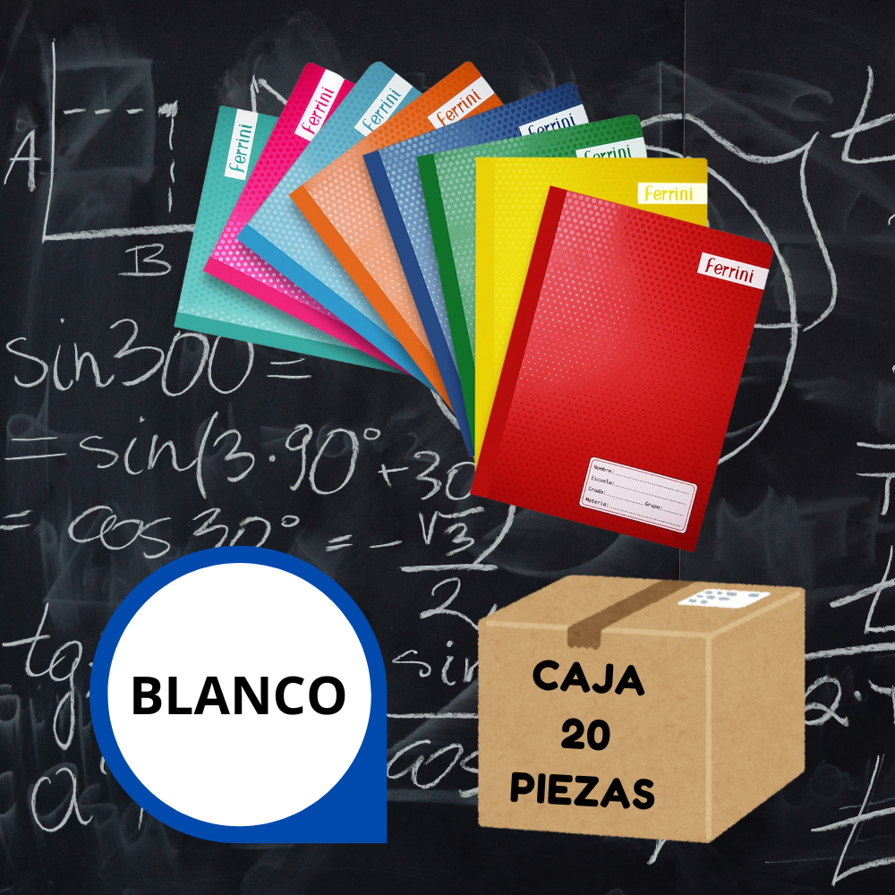 Caja 20 Piezas Cuaderno Cosido Profesional 100h Ferrini