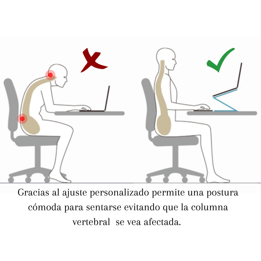 Soporte ajustable para computadora portátil| DELI  - Diseño ergonómico, elevador de escritorio plegable portátil, elevador multifuncional universal, compatible con computadoras portátiles , acero al carbono duradero, plateado y negro.