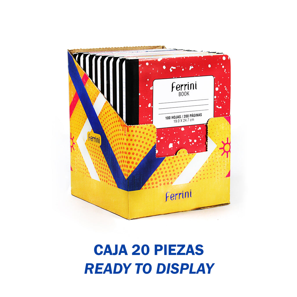 Caja 20 Piezas Cuadernos Cosidos College Ferrini Composition 100h