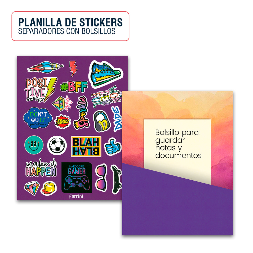 Caja 24 Piezas Cuaderno Profesional Doble Argolla Inclusive 100h Ferrini