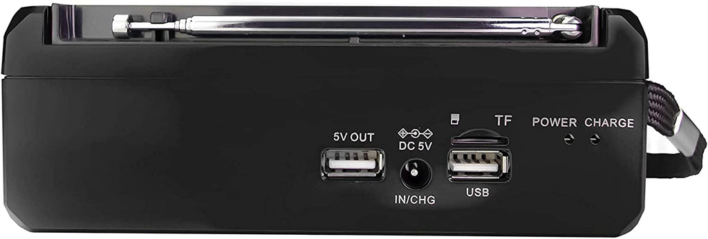 Radio Retro AM- FM| Panel Solar Recargable | USB| LED|  AUDIOBOX