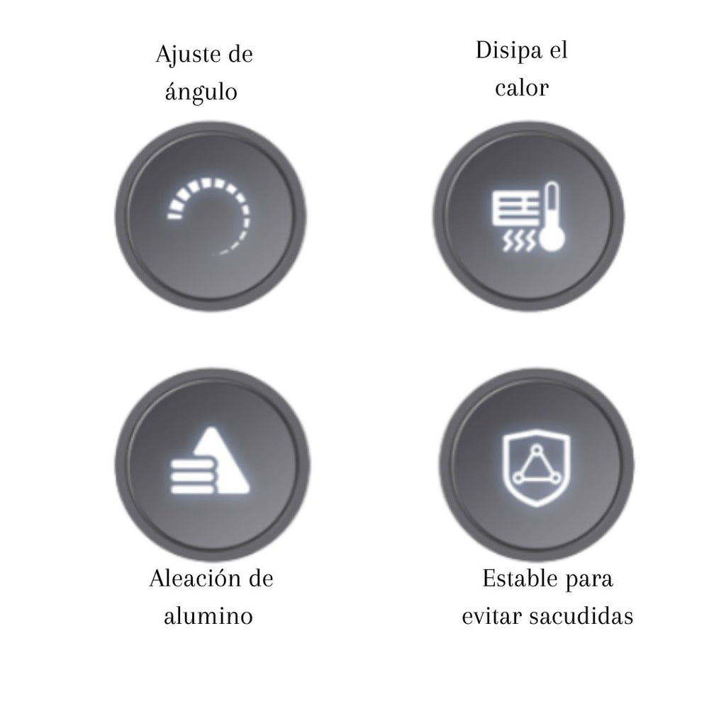 Soporte ajustable para computadora portátil| DELI  - Diseño ergonómico, elevador de escritorio plegable portátil, elevador multifuncional universal, compatible con computadoras portátiles , acero al carbono duradero, plateado y negro.